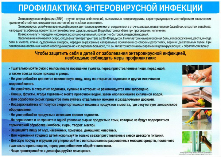Памятка о мерах профилактики энтеровирусной инфекции Памятка о мерах профилактики энтеровирусной инфекции.